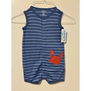 NWT Carter's Child of Mine Blue Crab Romper - 18M